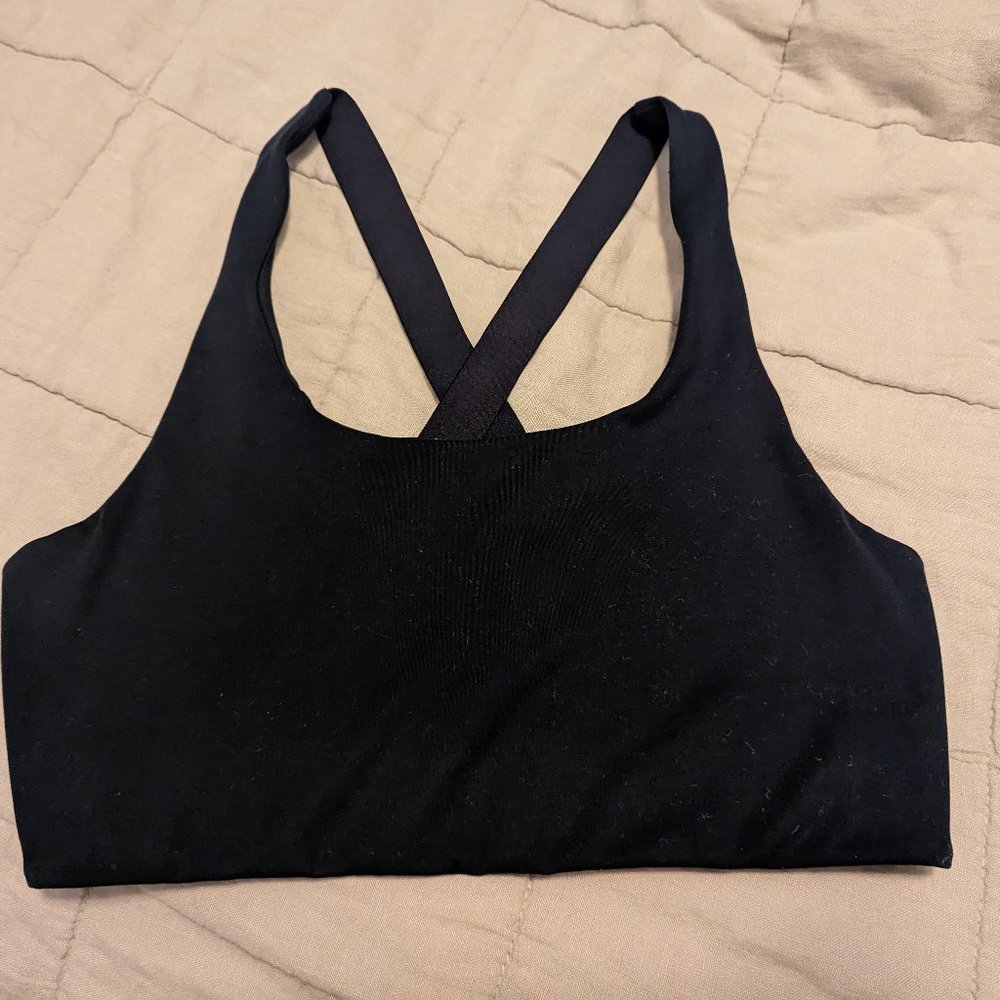 Girlfriend Collective Simone High Support Bra, Midnight Blue, Medium